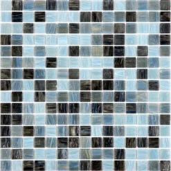 Dusty Grey Mixed Squares Glass Tile