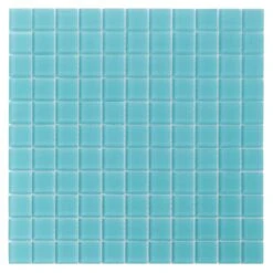 Glacier Aqua 1X1 Frosted Glass Tile