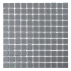 Glacier Dark Gray 1X1 Polished Glass Tile