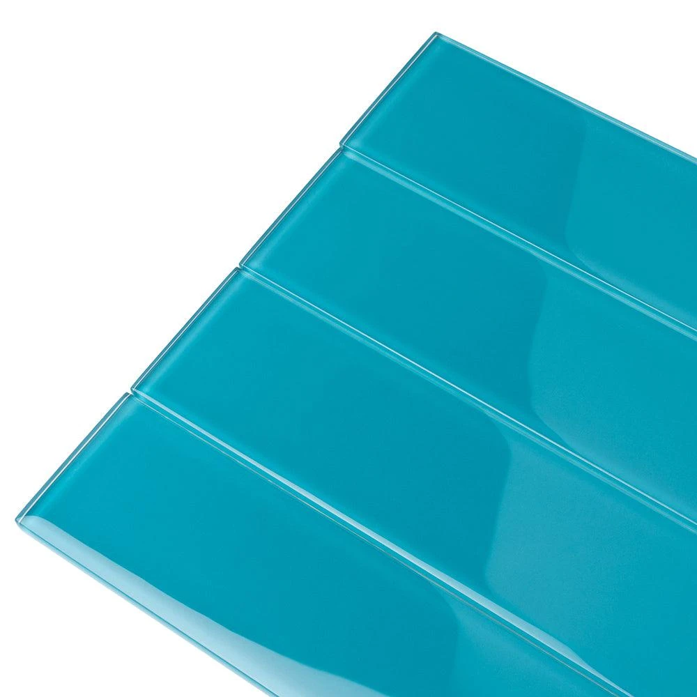 Glacier Laguna Blue 3X12 Polished Glass Tile - Image 6