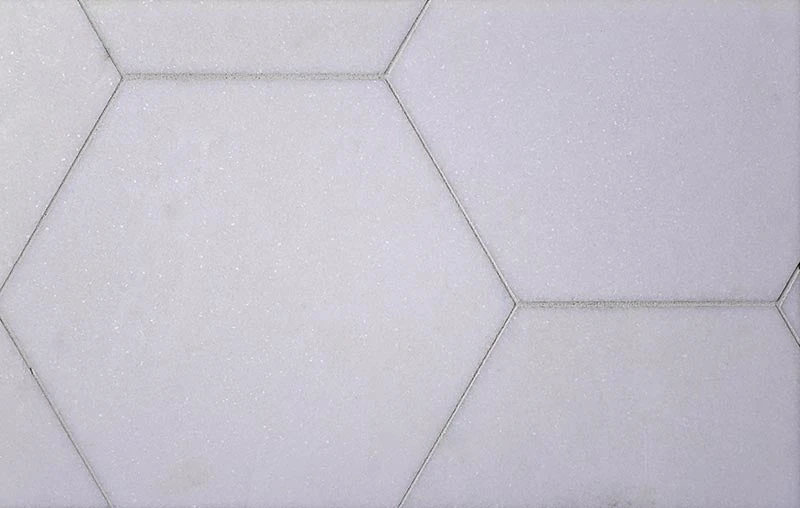10 Inch Thassos White Marble Hexagon Tile - Image 8