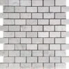 1X2 White Carrara Brick Marble Mosaic Tile