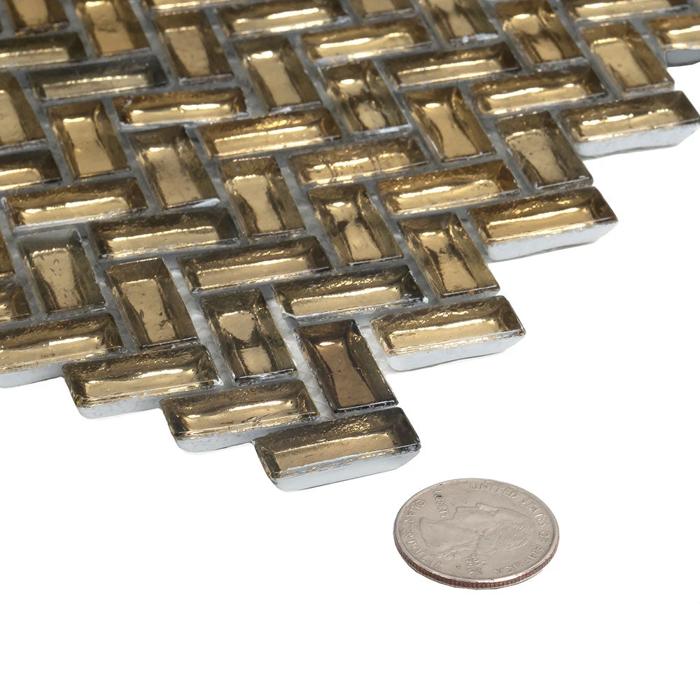 Gold Herringbone Mosaic Tile - Image 9
