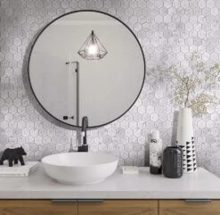 2 Inch White Carrara Hexagon Polished Marble Mosaic Tile