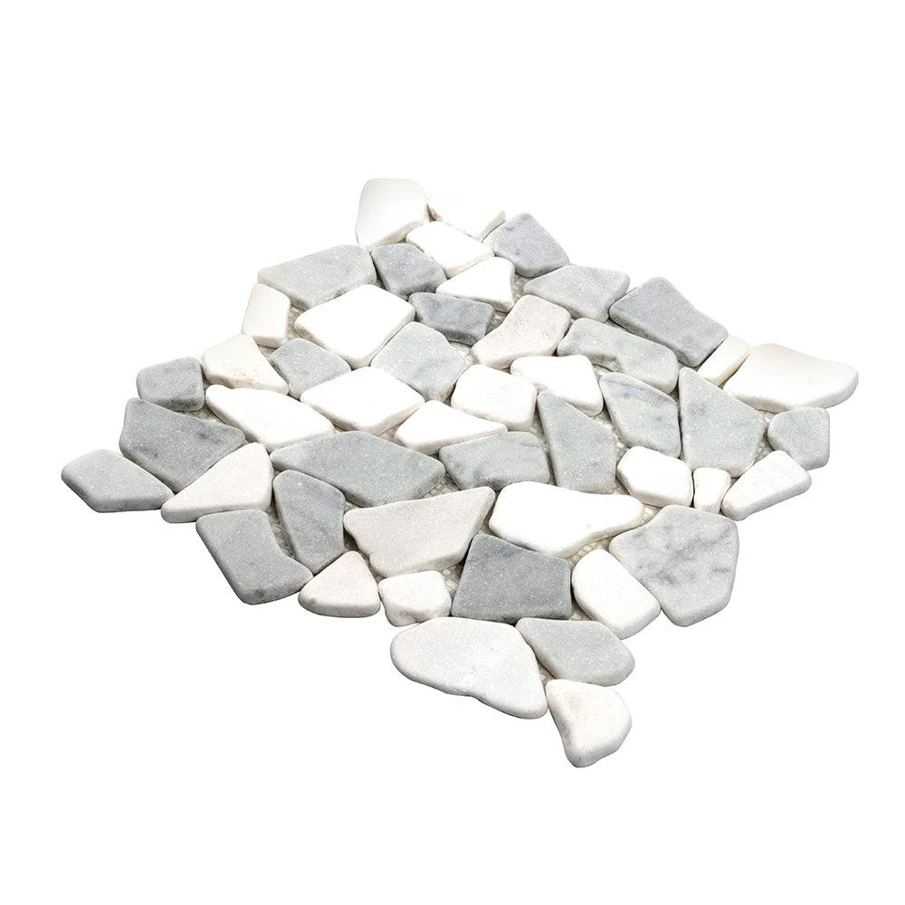 River Pebbles Carrara & Thassos Marble Tile - Image 6