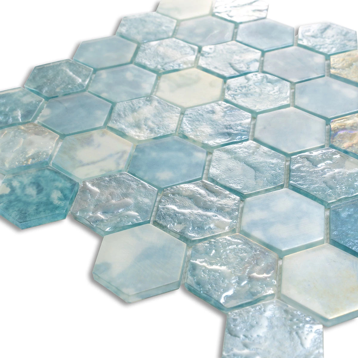 Coastal Dreams Hexagon Glass Mosaic Tile - Image 11