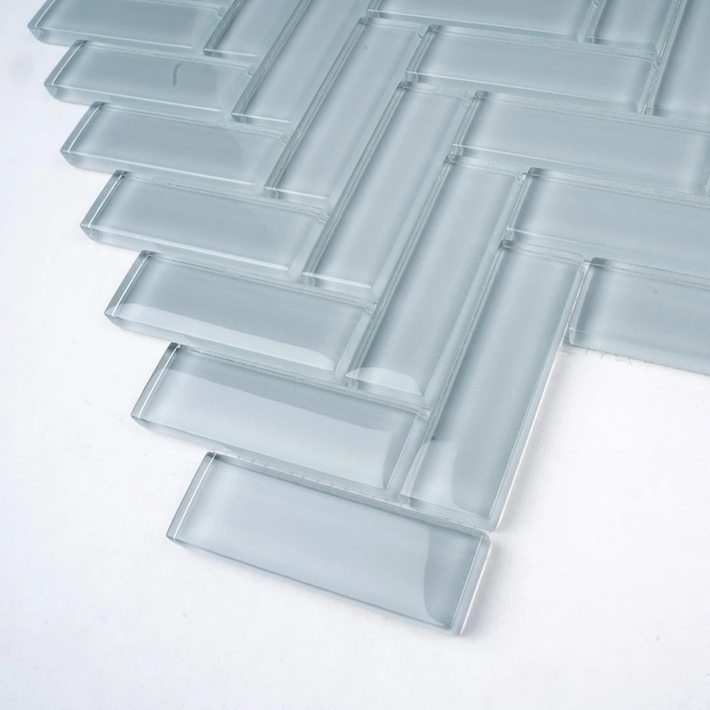Gray Herringbone Glass Tile - Image 7
