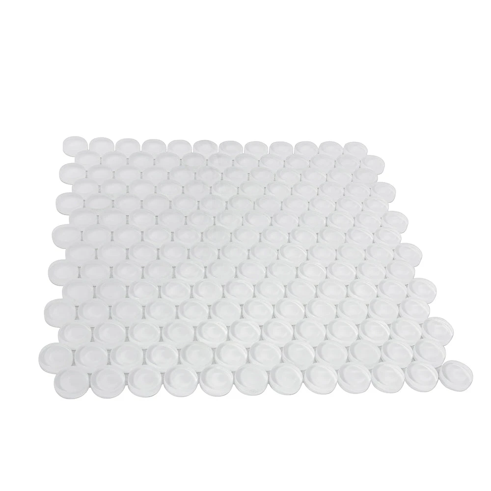 Ice White Glass Penny Round Tile - Image 8