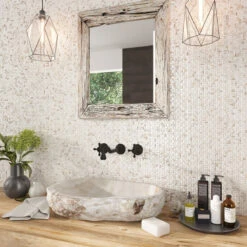 3D Weave Mother Of Pearl Mosaic Tile