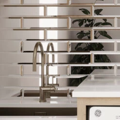 3x12 Beveled Clear Mirror Glass Subway Tile