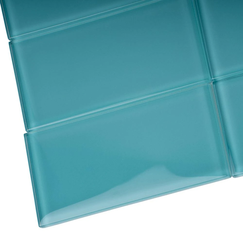 Glacier Aqua 3X6 Polished Glass Tile - Image 7