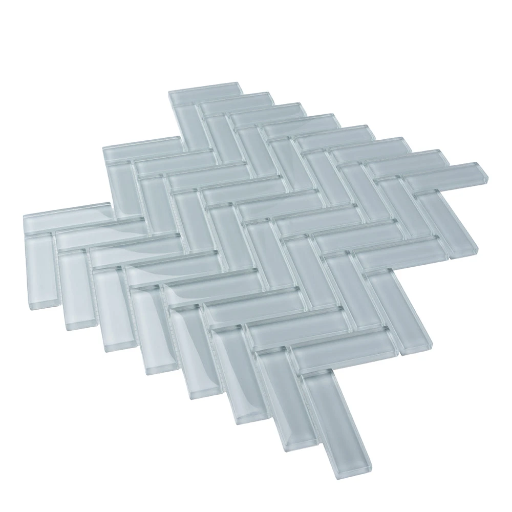 Gray Herringbone Glass Tile - Image 6