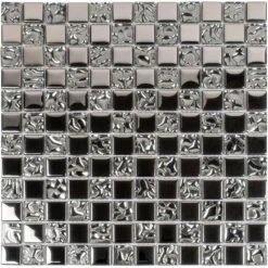 Crystile Silver Glass Mosaic Tile