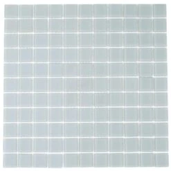 Glacier Aura Gray 1X1 Frosted Glass Tile