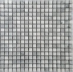 5/8X5/8 White Carrara Tumbled Square Marble Tile