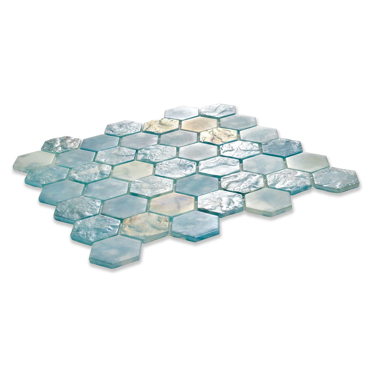 Coastal Dreams Hexagon Glass Mosaic Tile - Image 7
