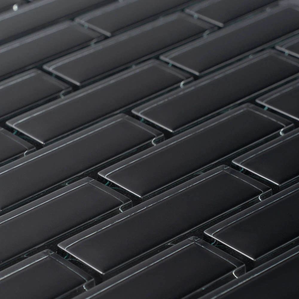 Obsidian Black Glass Brick Tile - Image 6