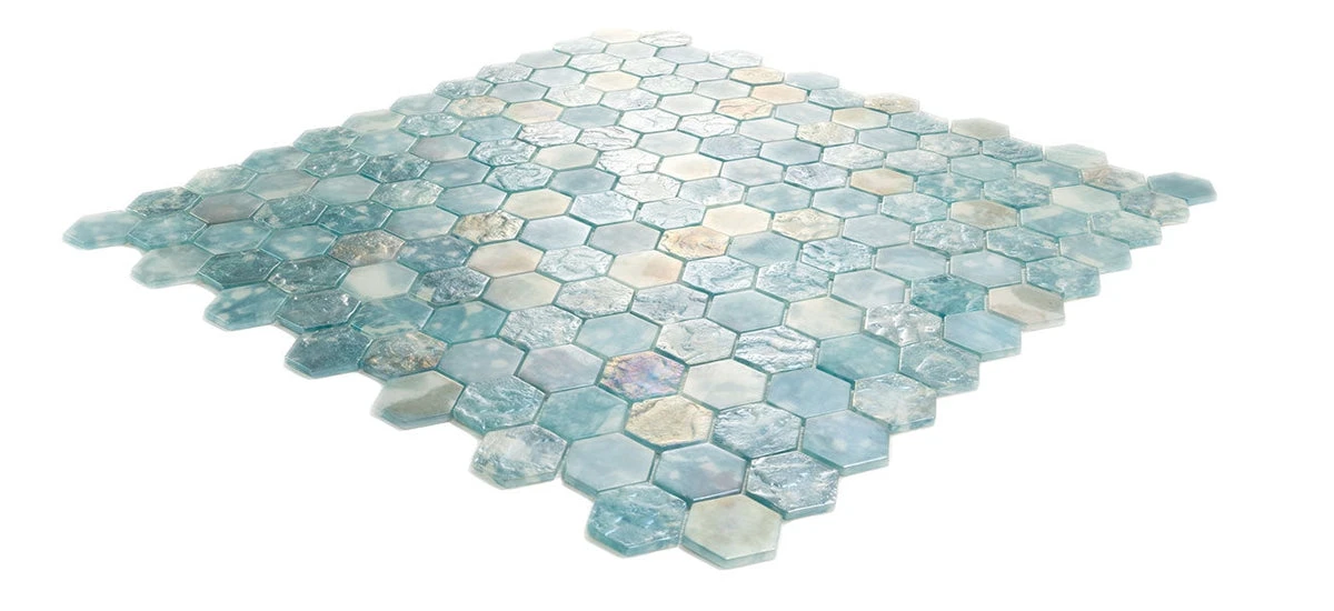 Coastal Dreams Hexagon Glass Mosaic Tile - Image 9