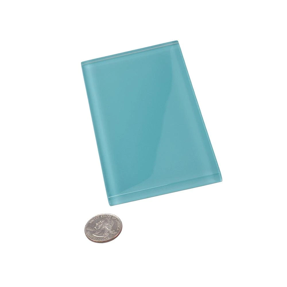 Glacier Aqua 3X6 Polished Glass Tile - Image 3