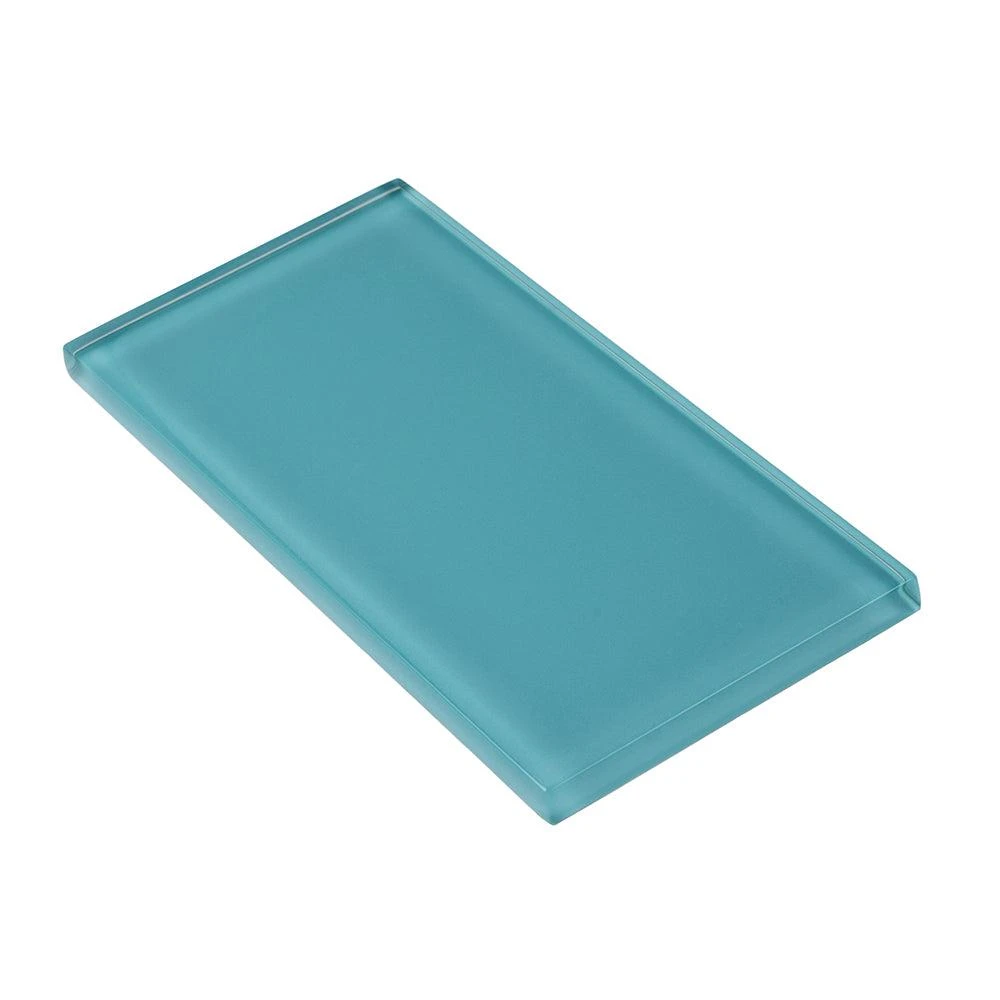 Glacier Aqua 3X6 Polished Glass Tile - Image 9