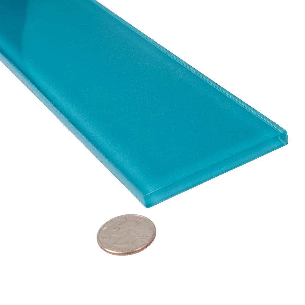 Glacier Laguna Blue 3X12 Polished Glass Tile - Image 3