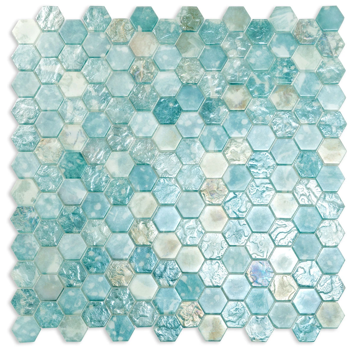 Coastal Dreams Hexagon Glass Mosaic Tile - Image 5