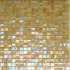 Amber Pearlescent Squares Glass Tile