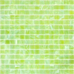 Bright Lime Mixed Squares Glass Pool Tile