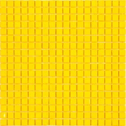 Bright Mustard Yellow Squares Glass Pool Tile