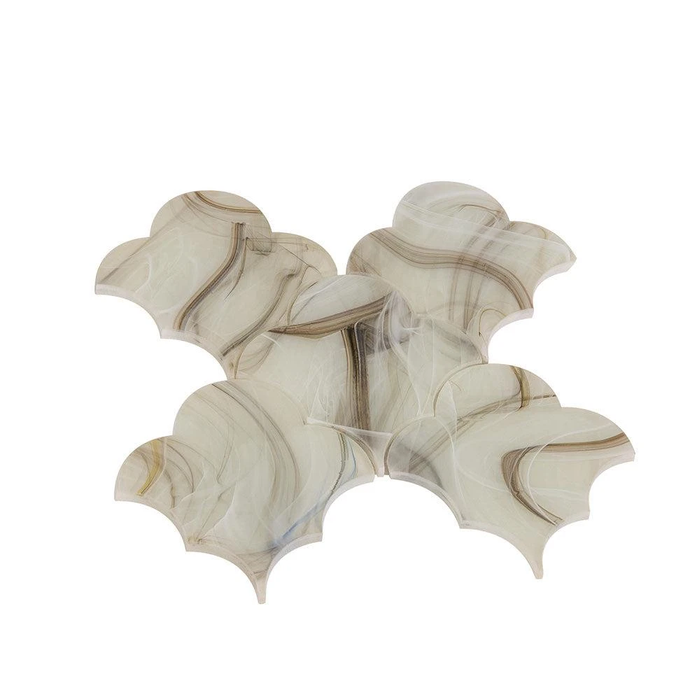 Sea Glass Cloud Amber Mosaic Tile - Image 6