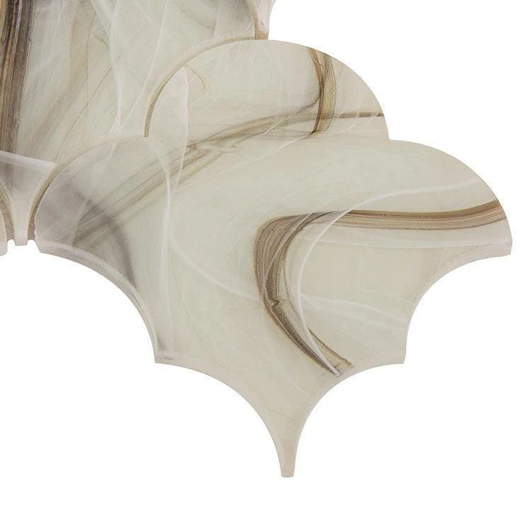 Sea Glass Cloud Amber Mosaic Tile - Image 5