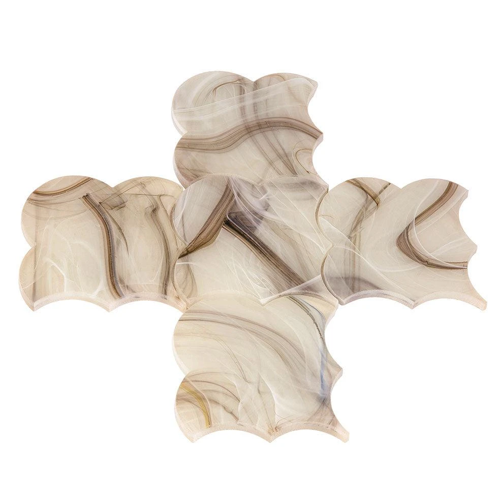 Sea Glass Cloud Amber Mosaic Tile - Image 7