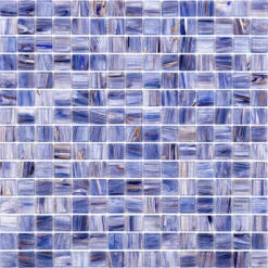 Cape Cod Blue Mixed Swirls Squares Glass Pool Tile