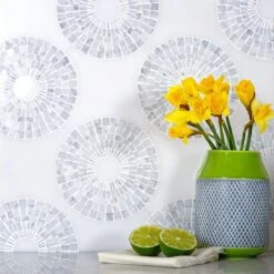 Carrara Circles Micro Mosaic Tile