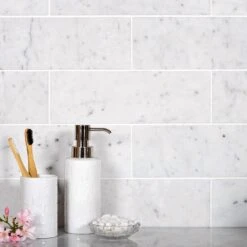 Bianco Carrara 4X12 Polished Marble Tile