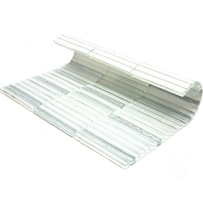 Waterfall Platinum White Glass Mosaic Tile - Image 10