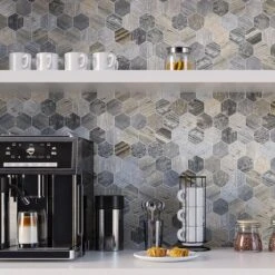 Gems Hex Agata Reclaimed Wood Look Tile