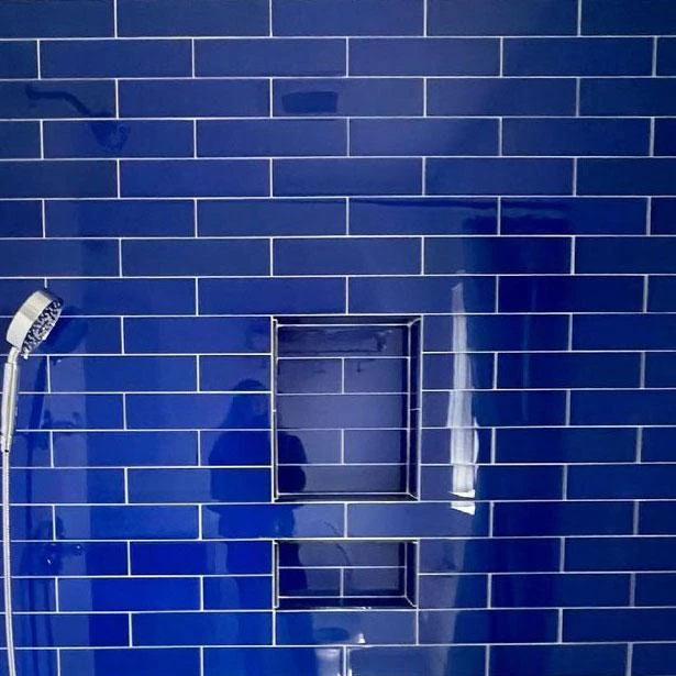 Glacier Cobalt Blue 3X12 Polished Glass Tile