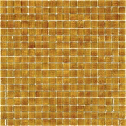 Golden Brown Squares Glass Tile