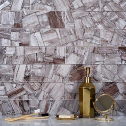 3" X 12" Agate And Shale Glass Tile