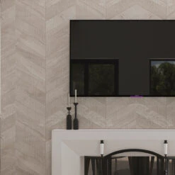 Japandi Chevron Gray