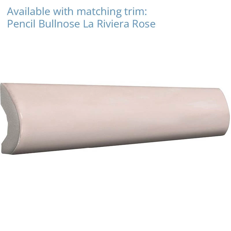 La Riviera Rose Pink Ceramic Subway Tile 2.5x8" - Image 13