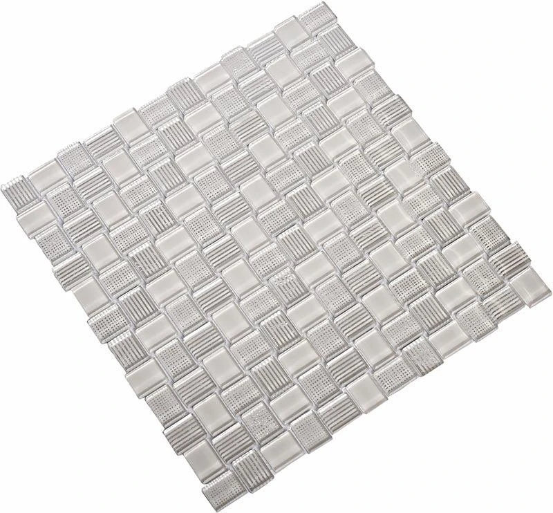Mini Brick White Glass Mosaic Tile - Image 6