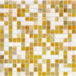 Mixed Gold & White Glass Tile