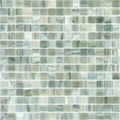 Nautical Blue & White Mixed Squares Glass Pool Tile