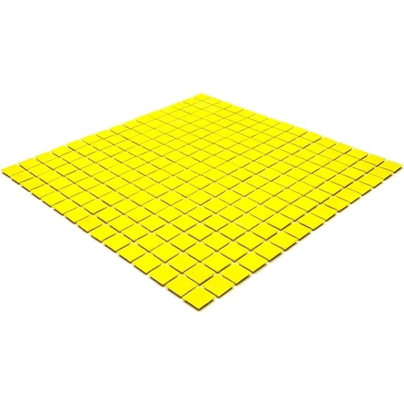Neon Yellow Squares Glass Pool Tile - Image 7