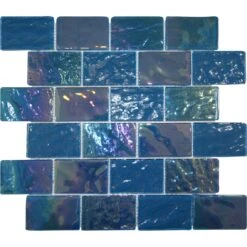 Pacific Turquoise Brick Mosaic 2x3