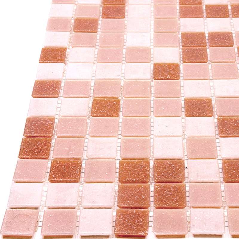 Soft Rose Mixed Squares Glass Tile - Image 6