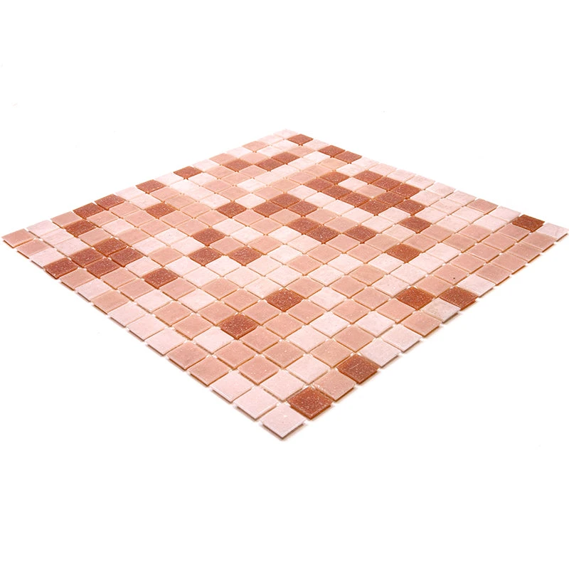 Soft Rose Mixed Squares Glass Tile - Image 7