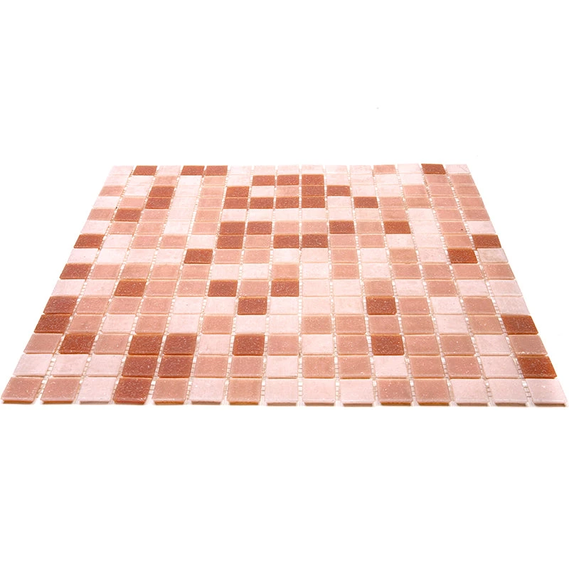 Soft Rose Mixed Squares Glass Tile - Image 9